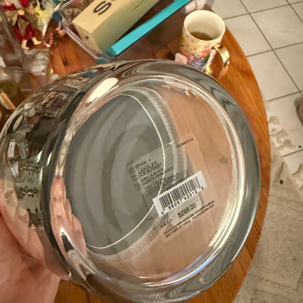 Ralph Lauren NWT Crystal Langley Ice Bucket - Picture 3 of 4